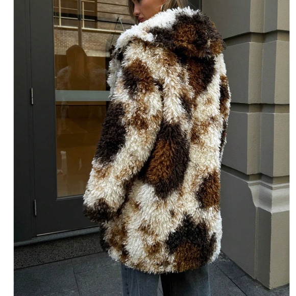 Cozy Tie Dye Wide Color Lined open Front Coat Jacket - Picture 2 of 7